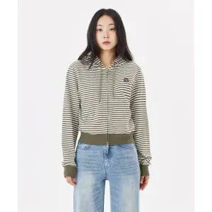 마크곤잘레스 MARK GONZALES 우먼즈 클러브 스트라이프 후드집업 자켓 - OLIVE GREEN Z253WZH510931 361074