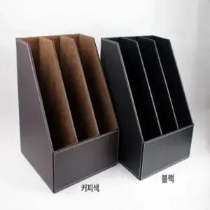 가죽 책꽂이 모던 사무실 흑직각 촬영 책상 파일 탁상용