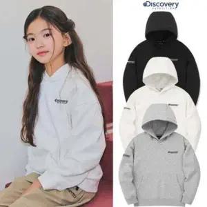 [디스커버리키즈](김해점)정상가 65000원 기본 로고 후드티셔츠DKHD31044