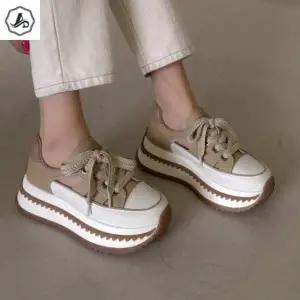 [애슬릿] 키높이 운동화 소 가죽 스니커즈 데일리 패션화