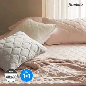 사계절 밴딩 누빔 베개커버 양면패드 40x60 2개