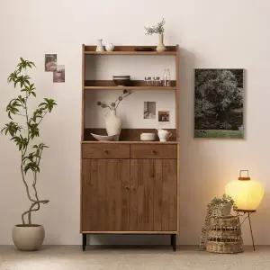 나무뜰 헤이즐 원목 다용도 주방 서랍 수납장 세트 800 GM399C (착불)