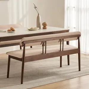 [삼익가구]더우디 3인용 원목 등받이 벤치