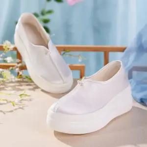 통굽 한복신발 키높이 계량 한복슈즈 혼주 무용 전통 꽃신 여성 백색슬리퍼 한복 르티 웨딩