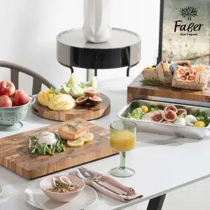 [파베르] FABER 엔드그레인 도마 세트 (대형+중형+거치대)