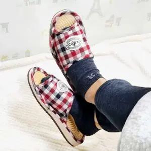 슬리퍼 체크 지압 거실화 실내화 층간소음 다용도 실내 거실 사무실 선생님 [fs-9]