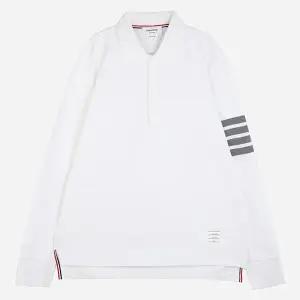 5F MJP137G 07976 100 사선 폴로 긴팔 티셔츠 화이트