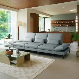 [헤드레스트증정] 아르보 3.5인 스윙 전체 통가죽 소파