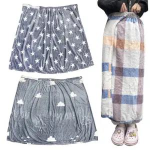 양면 극세사 담요 겨울 따뜻한 치마 무릎담요 학생 찍찍이