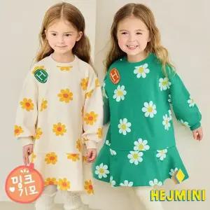 [헤이미니] NEW플라워팡팡밍크기모원피스