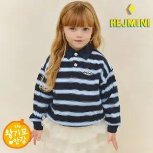 [헤이미니] 스트라이프럭비카라왕기모티셔츠