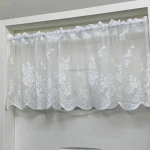 고품질 주방 창문가림막 레이스 짧은커튼 화이트 쪽커튼 WFHOV33