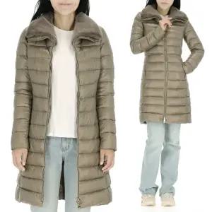 로고 플레이트 PI0650DIC M05 12017Z 2600  ELISA 엘리사 여성 퍼 구스다운 롱패딩 점