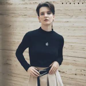 [아쇼라]25FW 시슬리 쥬얼 로고 모크넥  니트1종