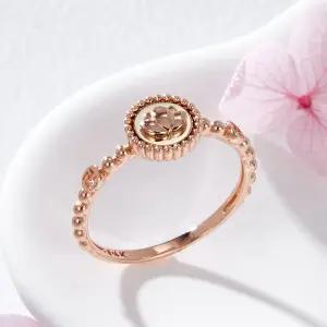 18K 원형 로렛트 연꽃 만자 종교 반지 SRS42175