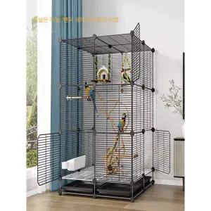 새장 케이지 밥그릇 놀이터 제품 새집 앵무새 대형 세트 가정용 둥지