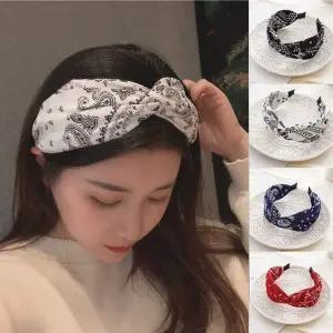 [콩심팥심]여성 헤어밴드 솔리드꼬임 페이즐리패턴 넓은머리띠 파티악세서리