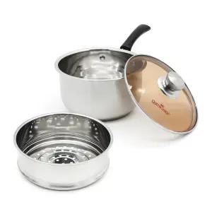 퀸센스 스테인리스 IH 인덕션 겸용 멀티 찜 쿠커 찜냄비 손잡이 편수 냄비 20CM