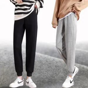 힙제이 스판 조거스타일 기모 트레이닝팬츠 빅사이즈까지 블랙 겨울 여성바지 4XL