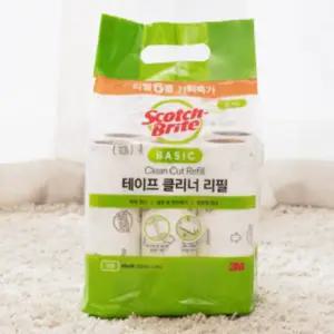 3M 스카치-브라이트 베이직 테이프클리너 대형 리필 6개입