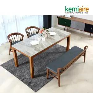 세인트 4인 통세라믹 원목식탁SET(벤치형) KHD-853