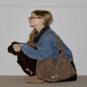 [에브레] 호피 쇼퍼백