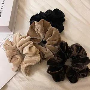 [콩심팥심]벨벳 헤어 곱창끈 묶음머리 포니테일 헤어 스타일링