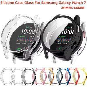 삼성 갤럭시 시계 7 용 보호 케이스 40mm 44mm 커버 적용 범위 도금 TPU 범퍼 전체 화면 보호 커버 액세서