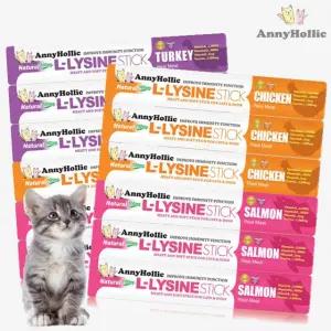 애니홀릭 엘라이신 고양이스틱 콤보(칠면조+치킨+연어)(1p)x30개