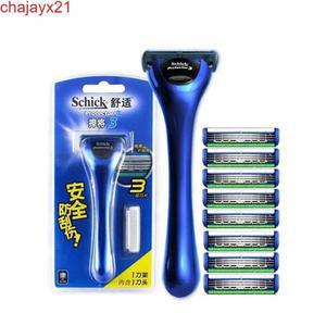 쉬크 프로텍터3용 교체 면도날 1비트 교체용 프로텍터용 상하이 12개입 1비트홀더 21개 중날 Si 블루