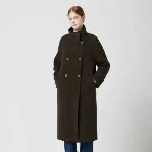 [롯데백화점]씨씨콜렉트 알파카 블렌드 하이넥 더블 롱 코트 C254MSG177