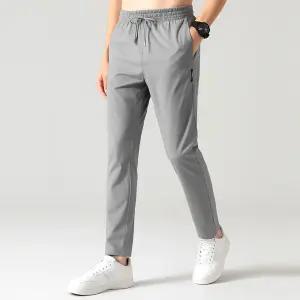 핫테크 기모 일자핏 남성용 스판밴딩 긴바지 운동복 작업복 슬랙스