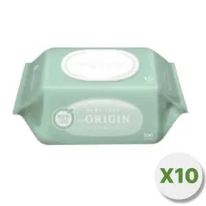 깨끗한나라 베이비케어 디오리진 물티슈 캡형 100매, 10팩