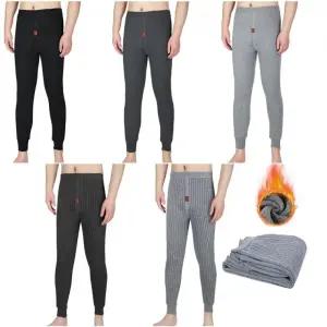 겨울 남성 두툼한 기모 내복 바지 가벼운 따뜻한 방한 편안한 스판 신축성 밑단 시보리