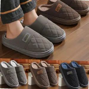 남성털슬리퍼 남자 다이아 사무실 겨울 앞막힌 실내화