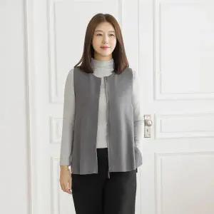 엄마옷 마담4060 조끼 중년여성 데일리 집업니트-YVE2510005-