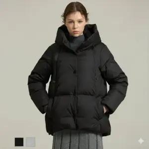 후드하프구스다운점퍼