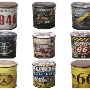 드럼통의자 깡통 페인트통 스툴 빈티지 식당