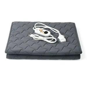 [한일의료기] 탄소 열선 전기 방석 극세사 다크 그레이 (HIM-500T)