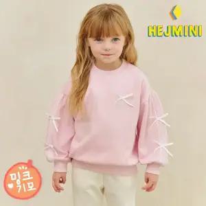 [헤이미니] 레이스리본포인트밍크기모티셔츠