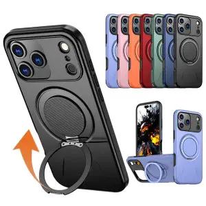 아이폰 17 에어 16 15 14 13 12 프로 맥스 심플 컬러 맥세이프 호환 자석 링 거치대 하드 케이스