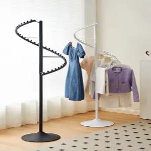 회전행거 360도 회전 철제 행거 옷가게 전시대 가정용 멀티행거옷걸이 멀티옷걸이 화이트