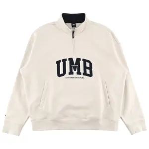 엄브로 기모 아플리케 하프집업 맨투맨 UQ421CFSO2OBE