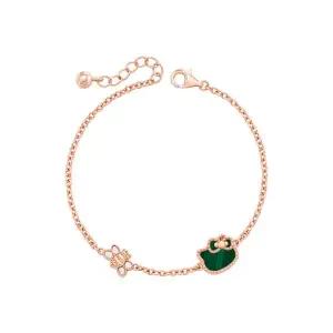 [헬로키티]산리오 헬로키티주얼리 원석컬렉션 실버 말라카이트 팔찌 HLSBR416PG