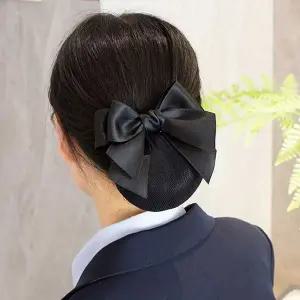 [콩심팥심]면접 용 승무원 스튜어디스 묶음 올림 머리 헤어 망 리본망