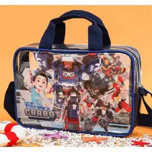 카봇 로보트 남아 어린이 투명 크로스백 예쁜가방