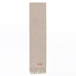 25SS 아크네 스튜디오 핑크탭 오트밀 멜란지 울 프린지 머플러 CA0210 633