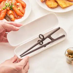 에디슨 성인용 오른손용 젓가락질 연습용 교정 젓가락 케이스세트