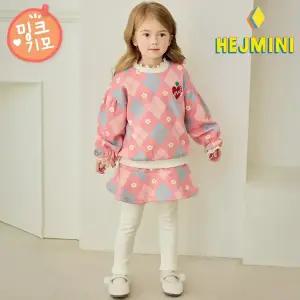 [헤이미니] NEW플라워아가일체크밍크기모상하복