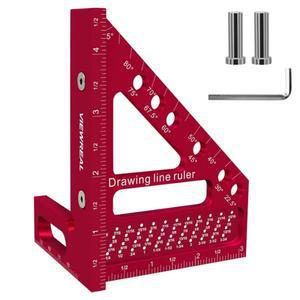 눈금자 스텐자 삼각자 측정 멀티앵글 용접 건조벽 공구 정사각자의 직각자 건설 목공 기역자 분도기